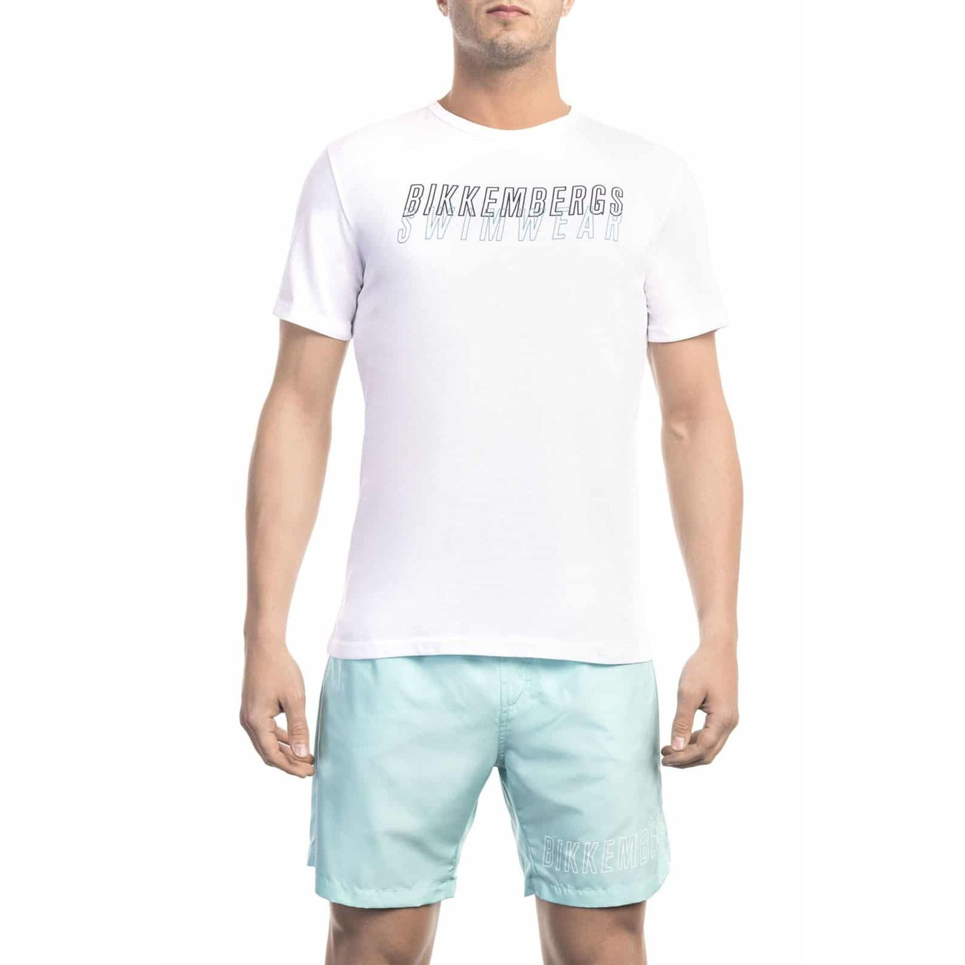 Bikkembergs Herren T-Shirt in Schwarz – Designer Strandmode