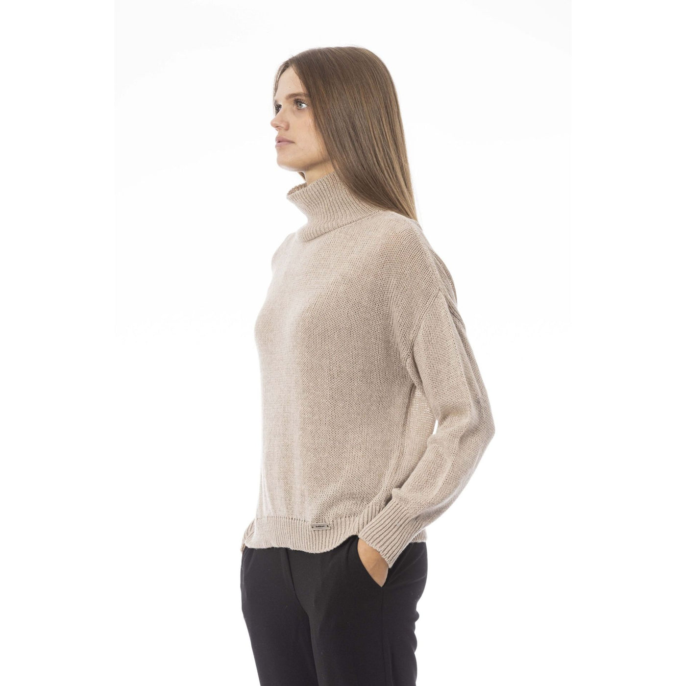 Baldinini Damen Pullover in Blau mit Rollkragen