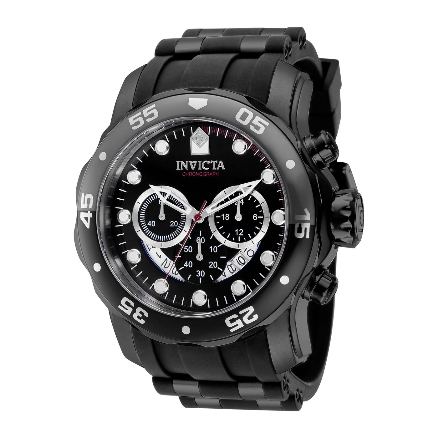 Invicta Herren Chronograph Uhr - Edelstahl/Silikon - 10 ATM
