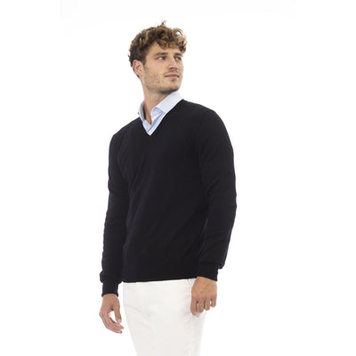 Alpha Studio Herren Pullover mit V-Ausschnitt