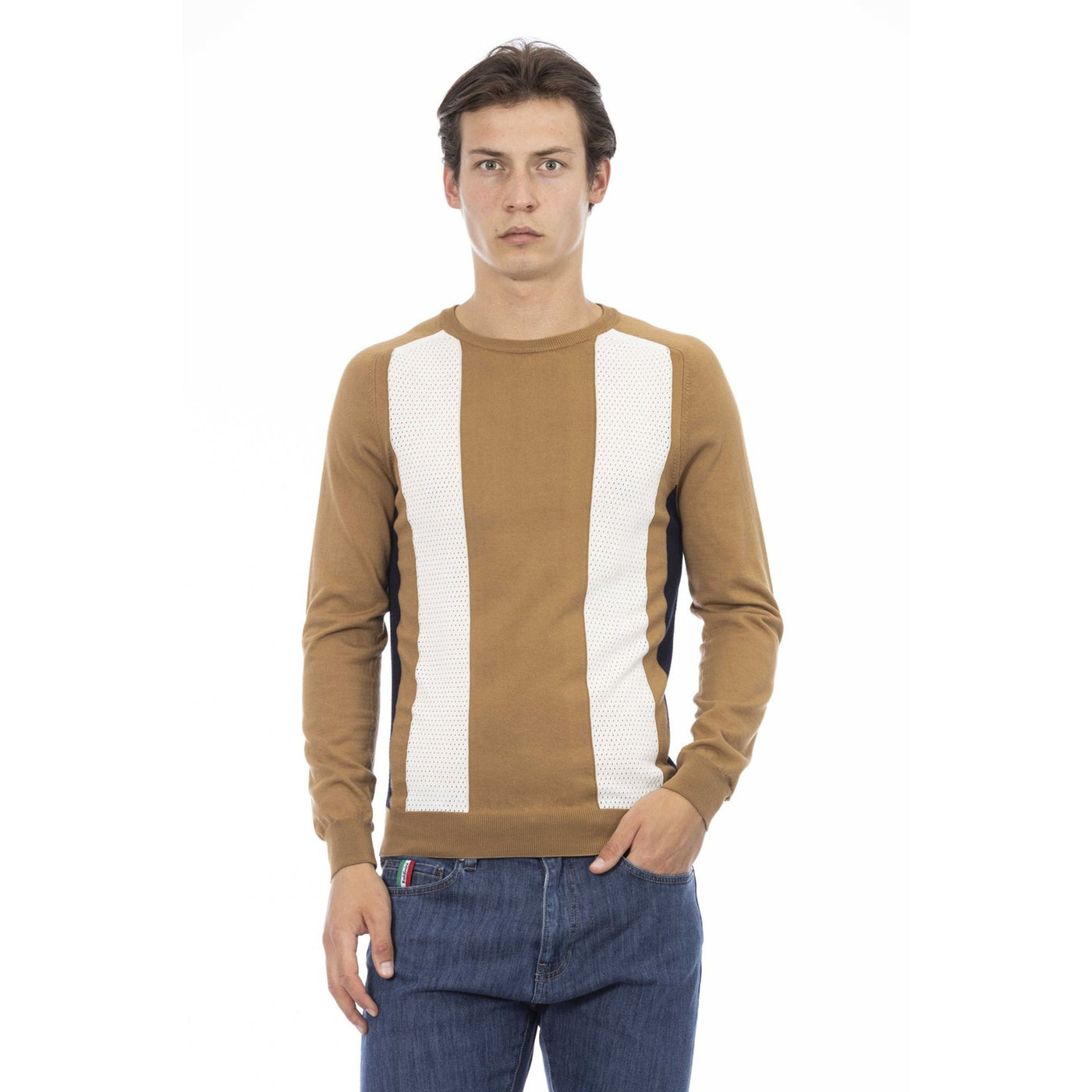 Baldinini Herren Pullover - Gestreift - 100% Baumwolle - Italien