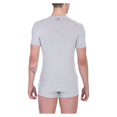 Bikkembergs Schwarz V-Neck T-Shirt für Herren