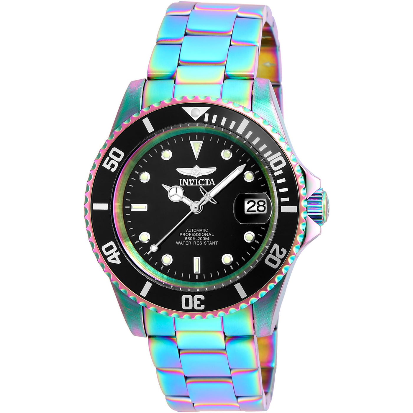 Invicta Herren Automatikuhr mit Edelstahlband