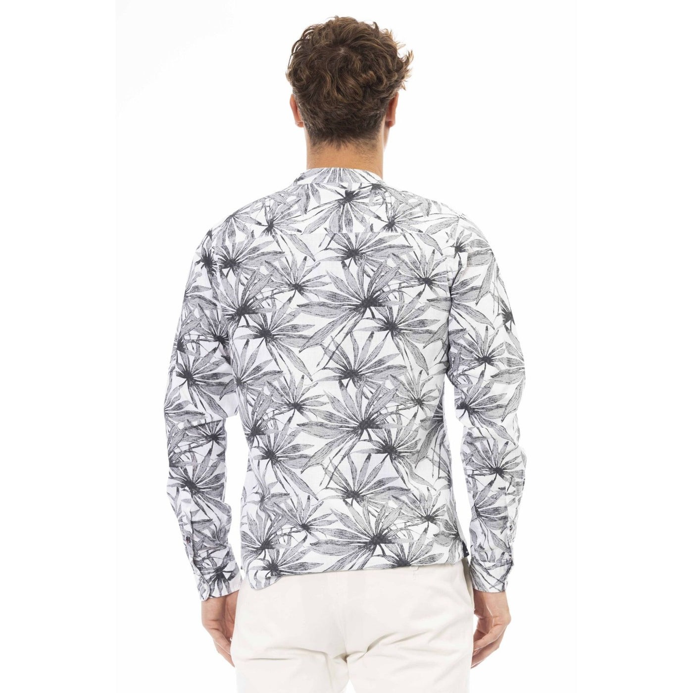 Baldinini Herren Hemd in Blumenmuster - 100% Baumwolle