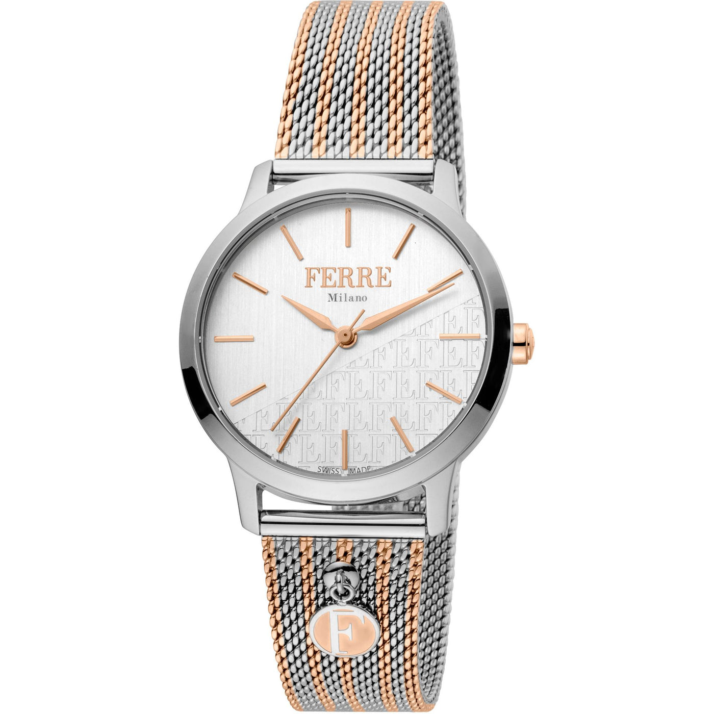 Ferrè Milano Damen Uhr Edelstahl in Silber