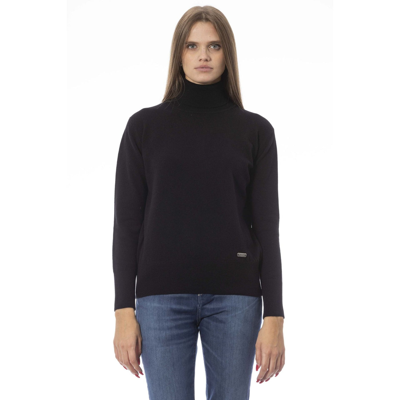 Baldinini Damen Pullover in Einfarbig mit Rollkragen