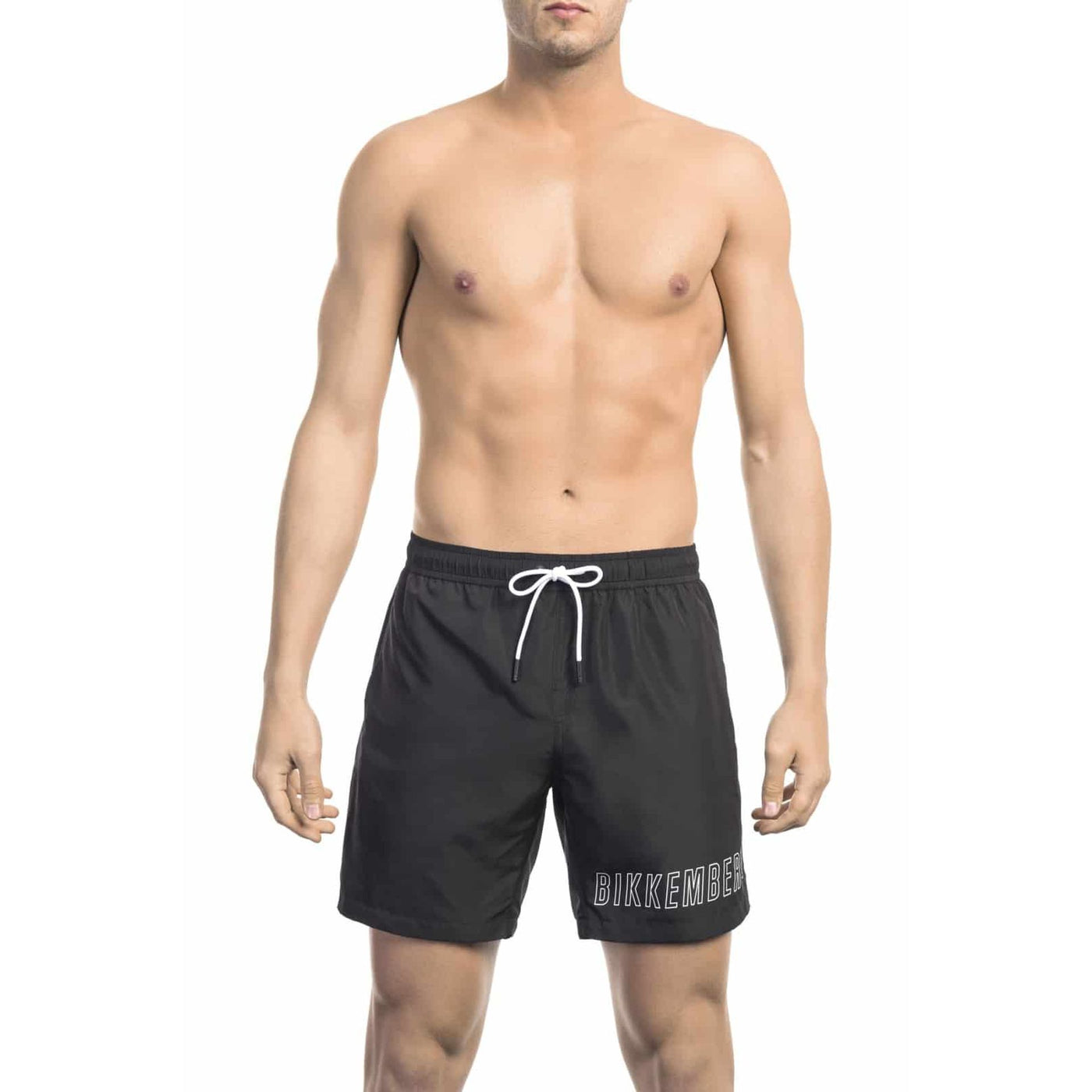 Bikkembergs Herren Beachwear Schwimmanzug - Einfarbig Schwarz