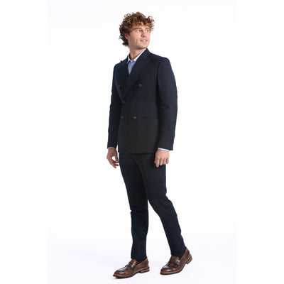 Baldinini Herren Slim Fit Anzug in Einfarbig Schwarz - Designer Mode aus Italien