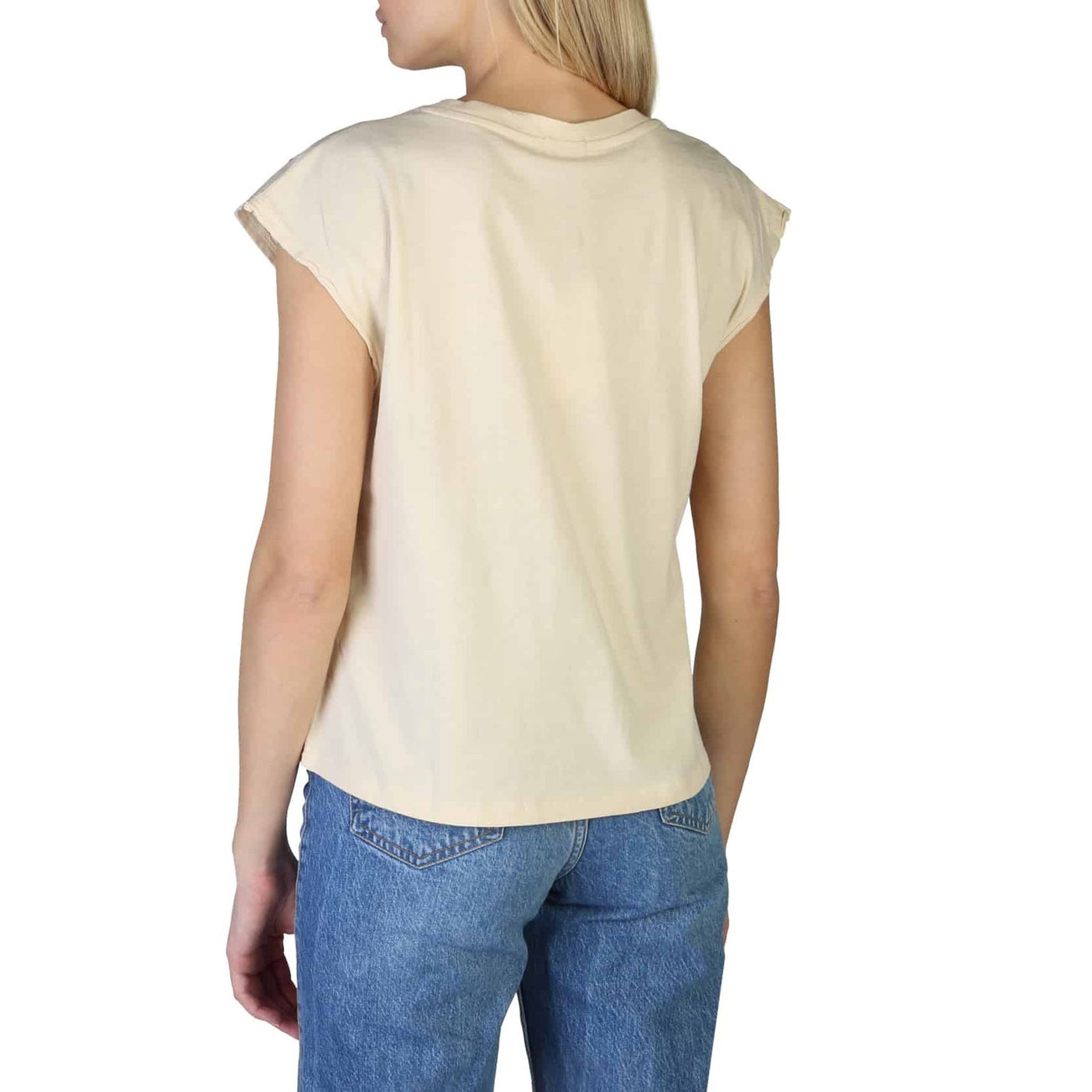 Pepe Jeans Damen T-Shirt - Einfarbig Weiß mit Nieten
