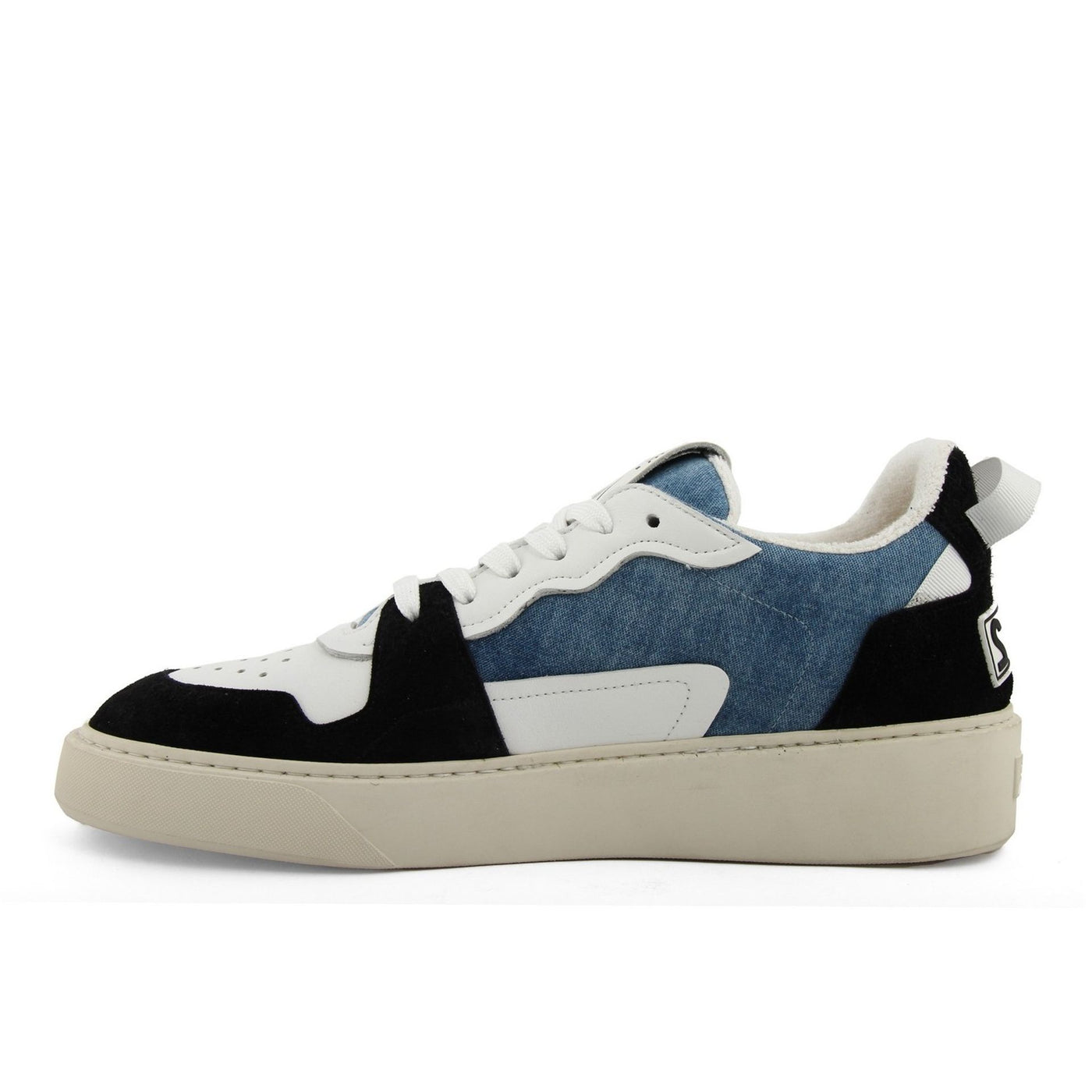 Blocks 79 Leder Sneakers für Herren - Designer Mode aus Italien in Schwarz