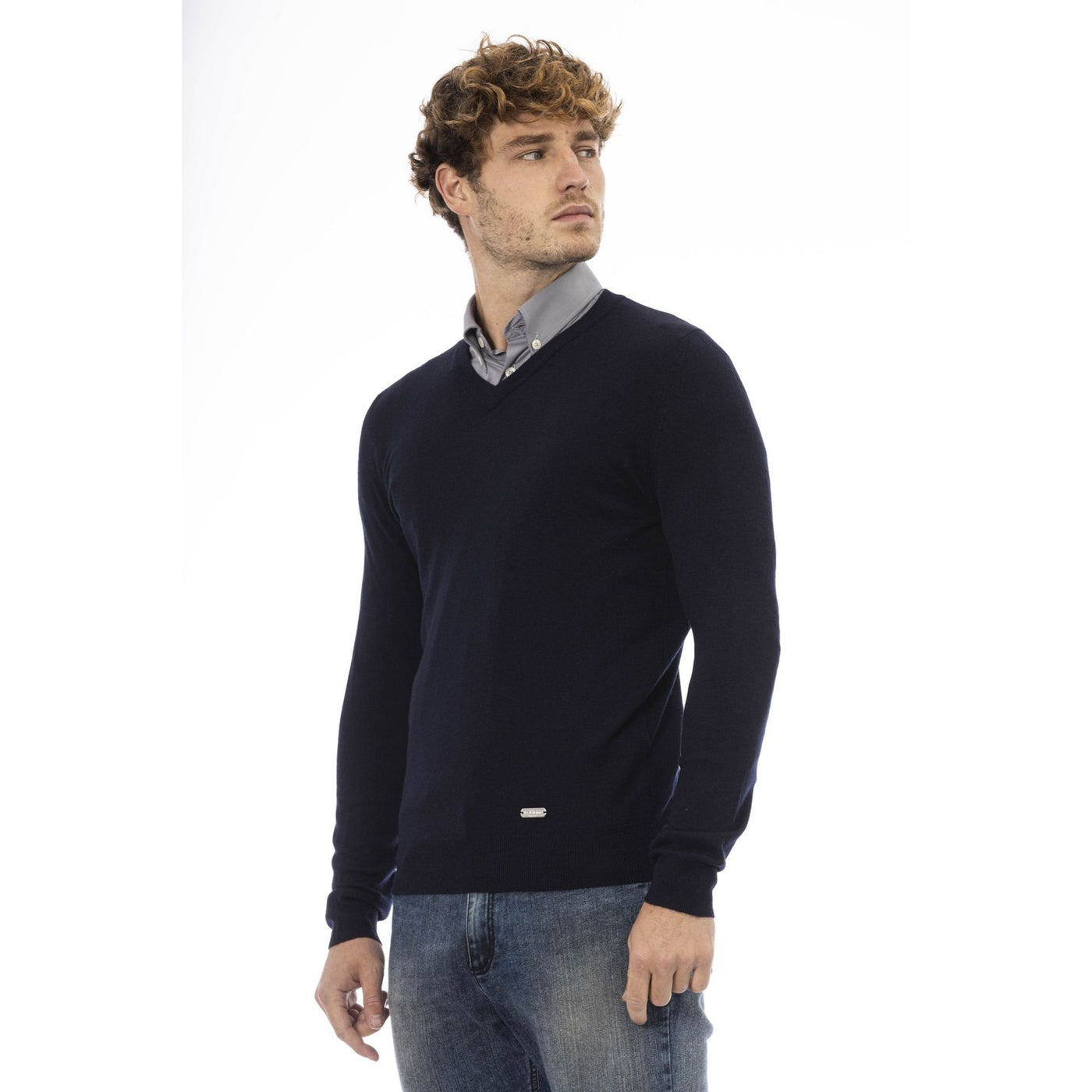 Baldinini Herren Pullover mit V-Ausschnitt