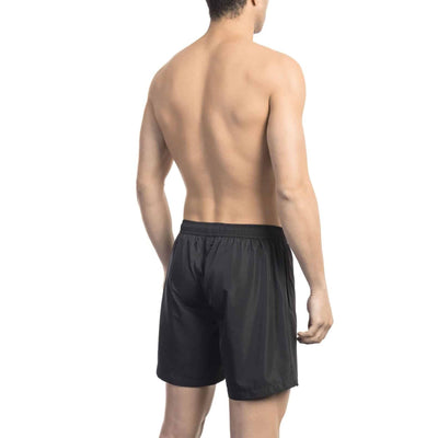 Bikkembergs Herren Beachwear Schwimmanzug - Einfarbig Schwarz