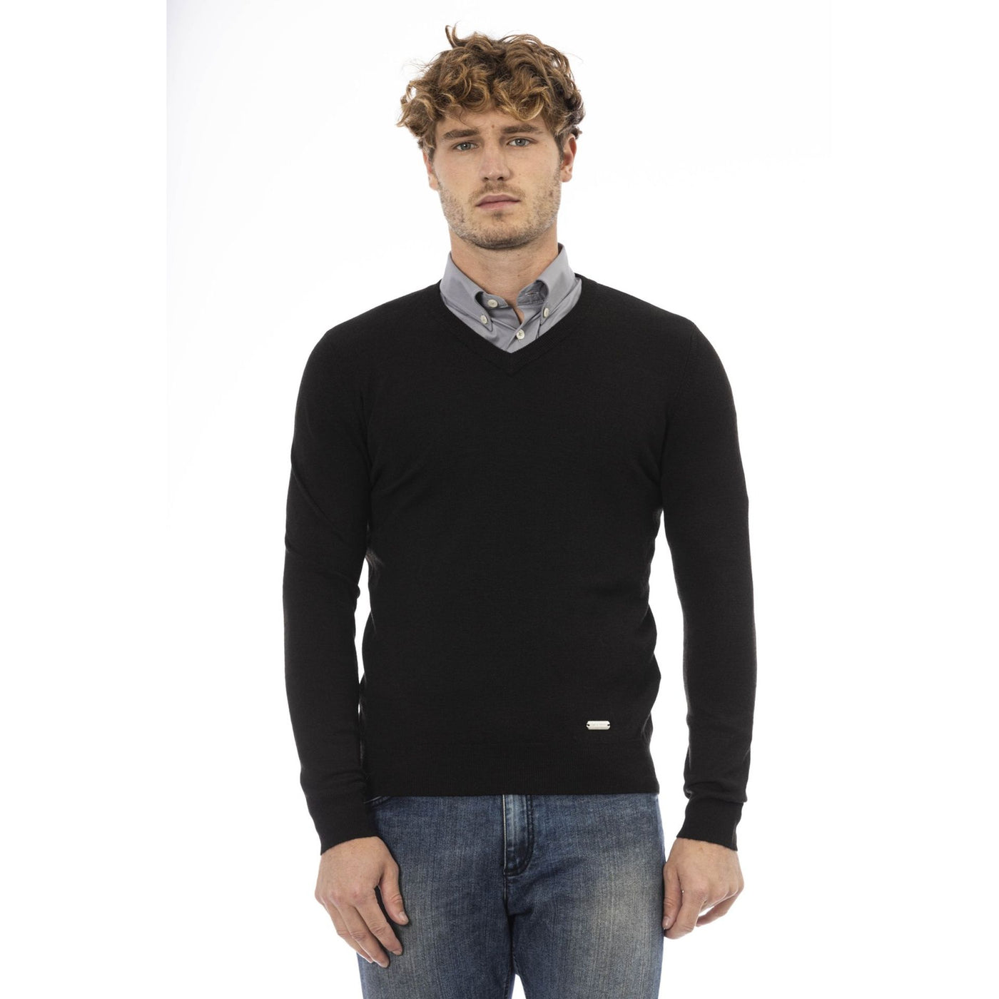 Baldinini Herren Pullover mit V-Ausschnitt