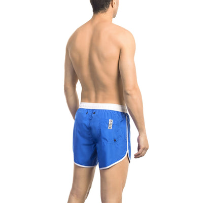 Bikkembergs Herren Badeanzug - Designer Swimwear Blau