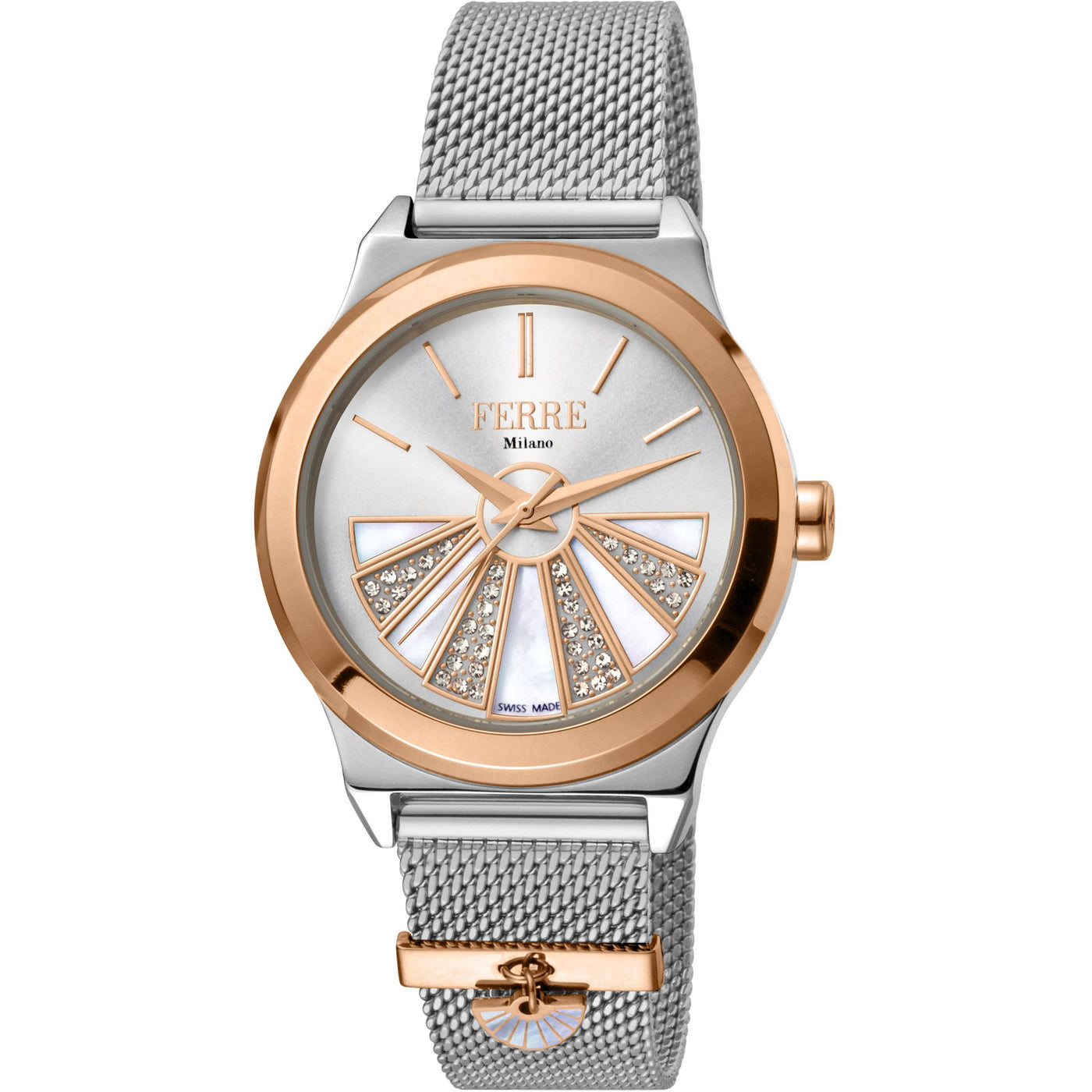 Ferrè Milano Damen Armbanduhr aus Edelstahl