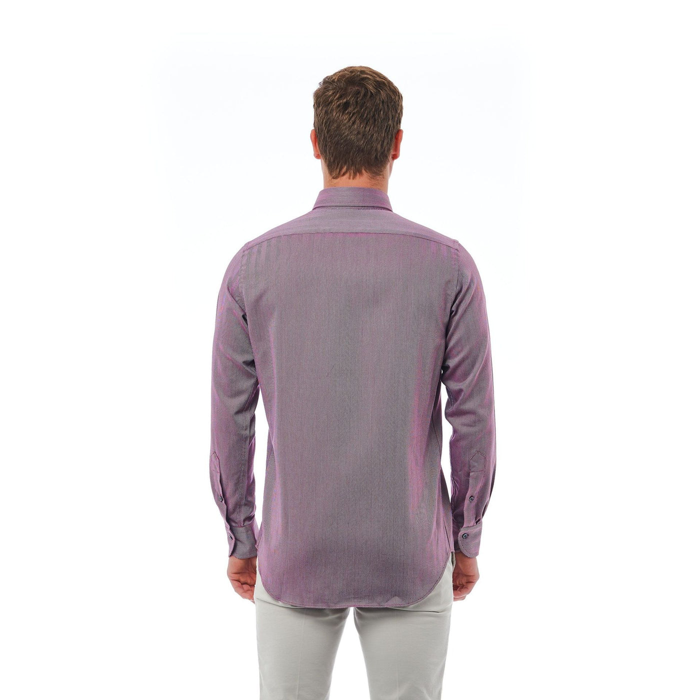 Bagutta Herren Hemd - 100% Baumwolle - Button-Down - Blau