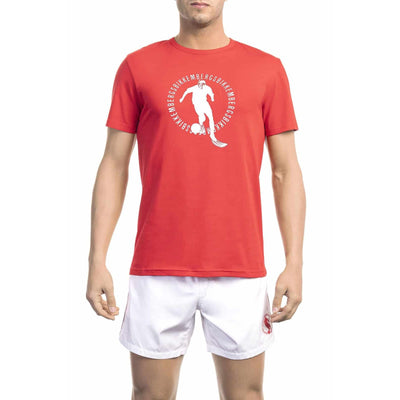 Bikkembergs Herren T-Shirt in Einfarbig – Designer Beachwear