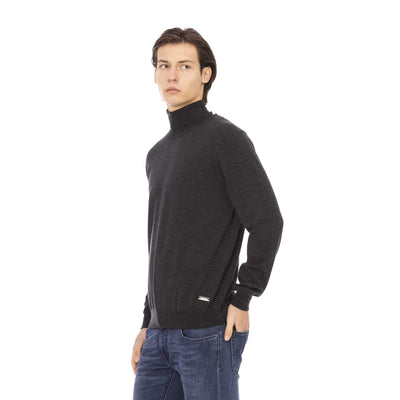 Baldinini Herren Rollkragenpullover in Schwarz