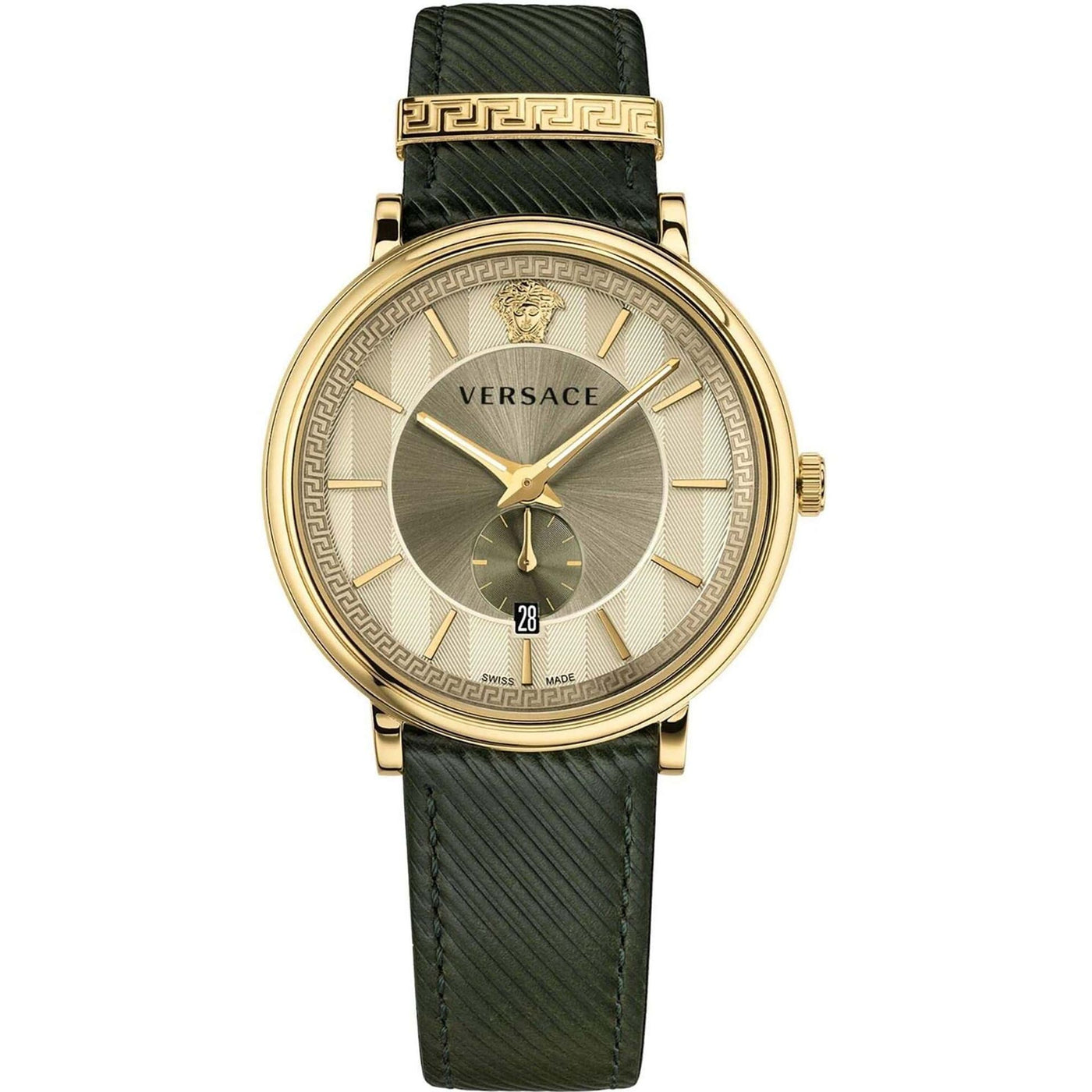 Versace Damen Uhr mit Quarzwerk und Lederband