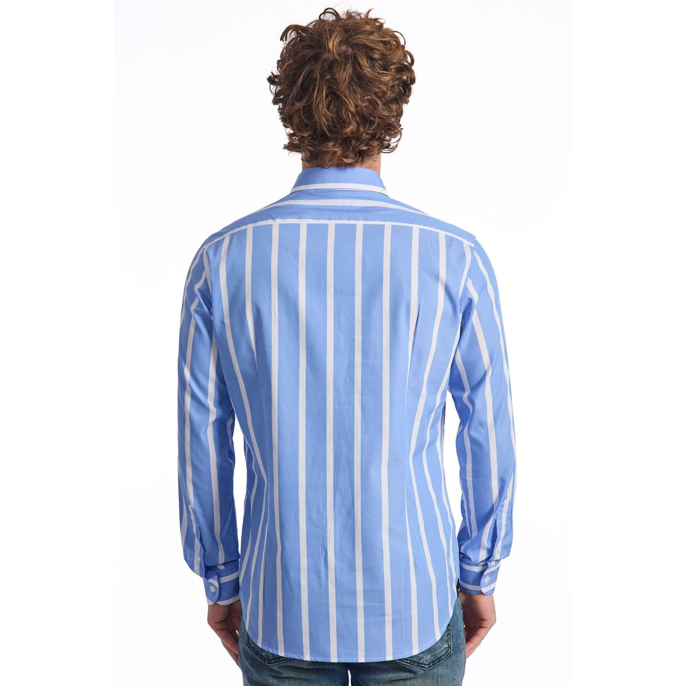Baldinini Herren Hemd Einfarbig in Blau – Italienische Designer-Mode