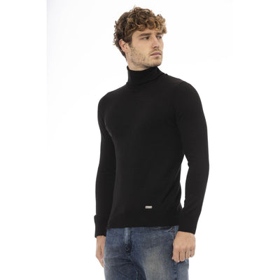 Baldinini Herren Pullover in Schwarz mit Rollkragen