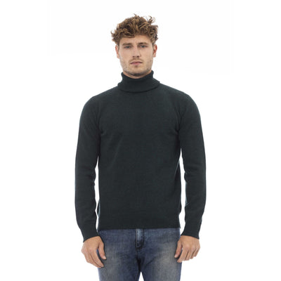 Alpha Studio Herren Rollkragenpullover aus 100% Wolle - Einfarbig
