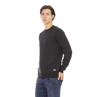 Baldinini Herren Pullover aus 100% Wolle - Einfarbig