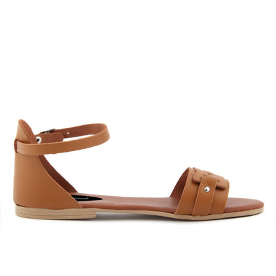 Italienische Leder Sandalette in Blau für Damen