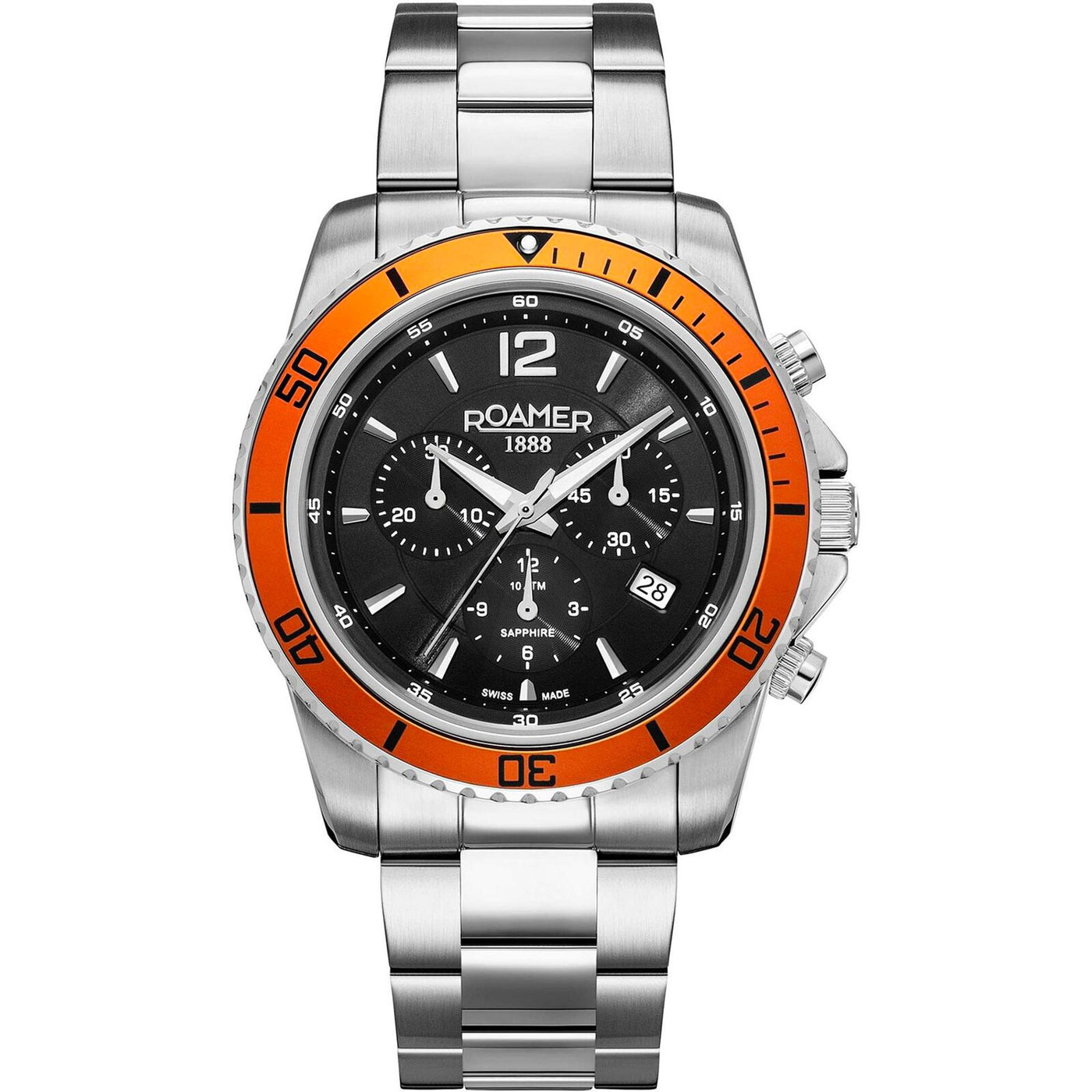 Roamer Herren Chronograph Uhr mit Edelstahlband