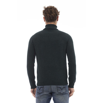Alpha Studio Herren Rollkragenpullover aus 100% Wolle - Einfarbig