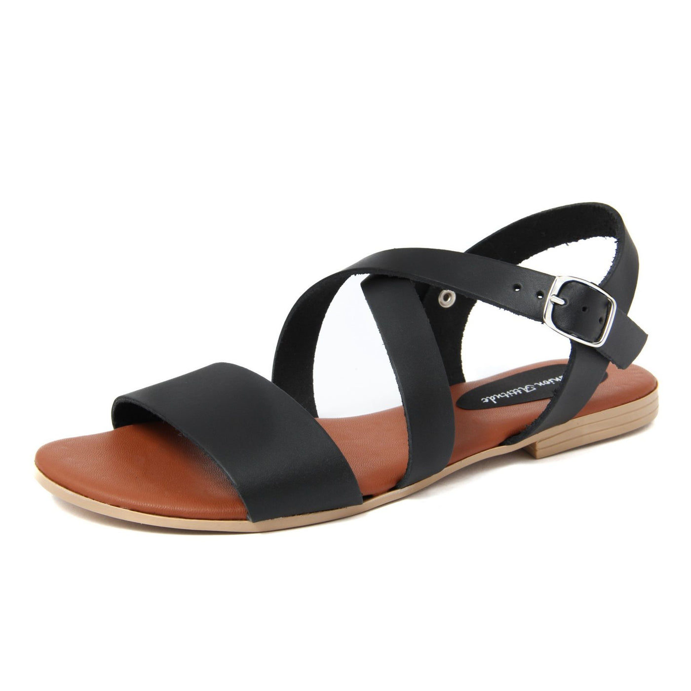 Italienische Designer Sandalette in Schwarz