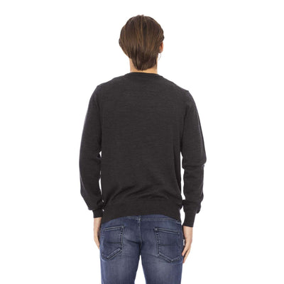 Baldinini Herren Pullover aus 100% Wolle - Einfarbig