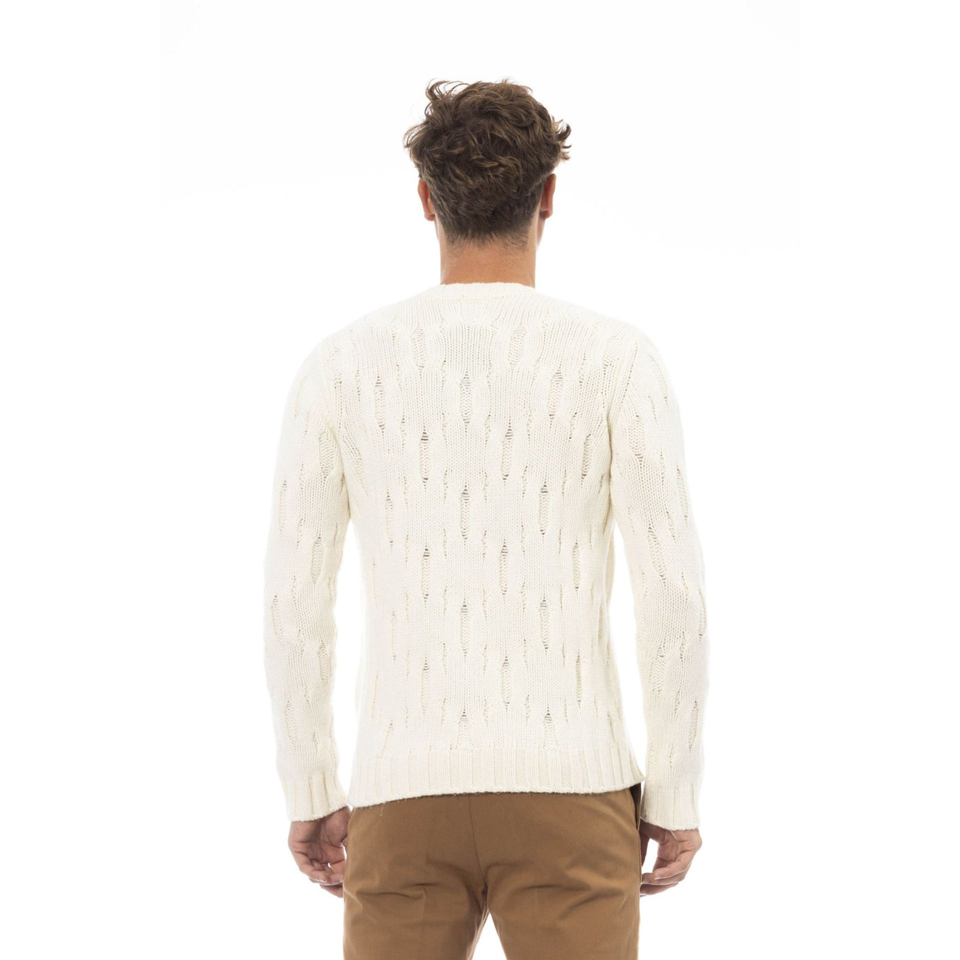 Alpha Studio Herren Pullover aus 100% Wolle in Grau