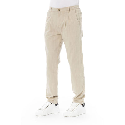 Baldinini Trend Hosen für Herren – 100% Baumwolle, Knopf-Zipper, mit Logo – Italienische Designer-Mode