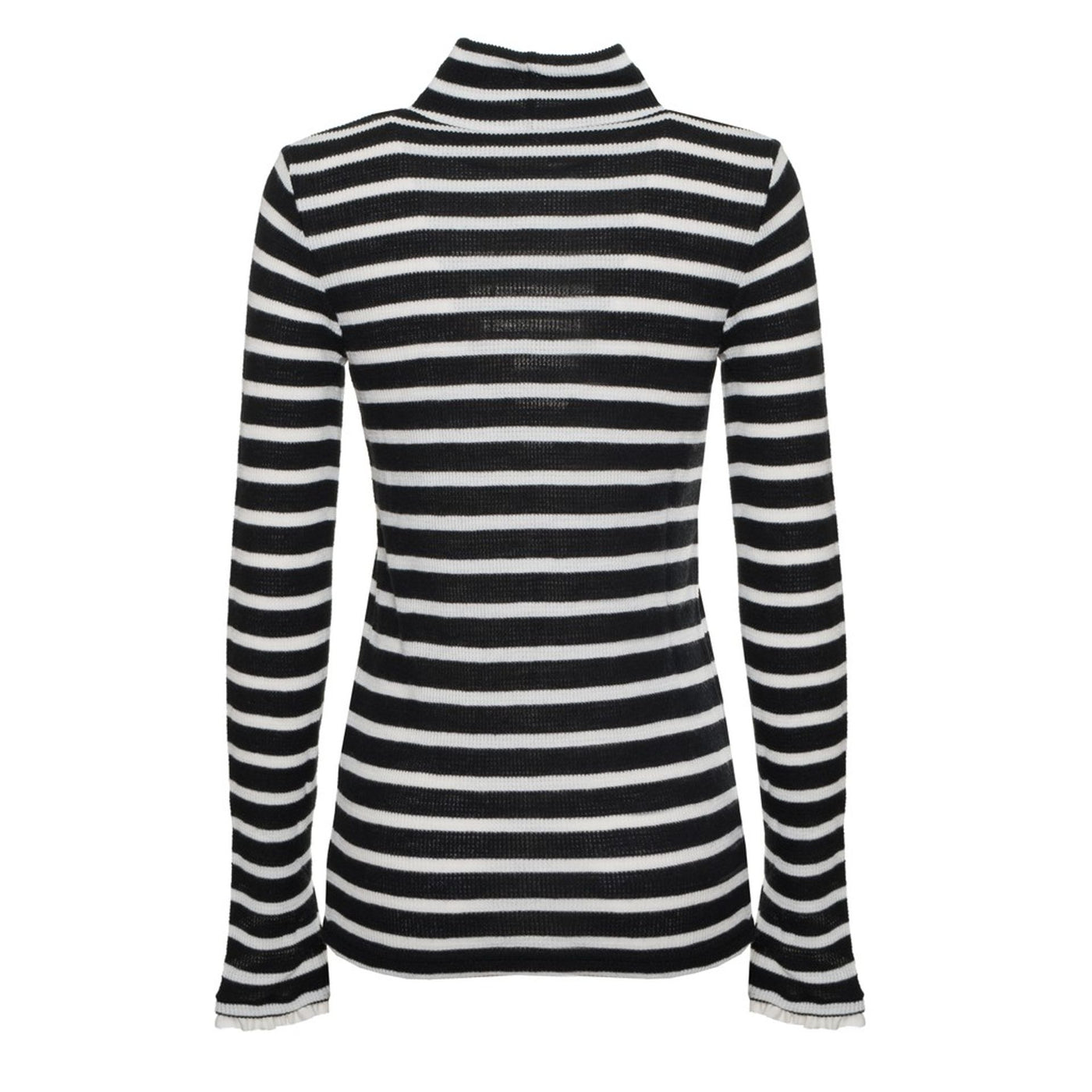Harmont&Blaine Damen T-Shirt in Gestreift mit Rollkragen und Logo – Hochwertige Designer-Mode aus Italien