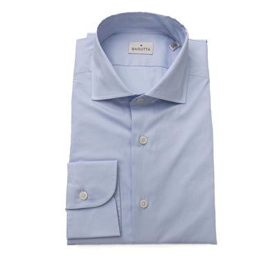 Bagutta Slim Fit Hemd in Einfarbig Blau für Herren