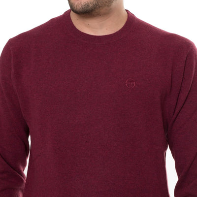 Sergio Tacchini Herren Pullover in Einfarbig Schwarz – 100% Wolle