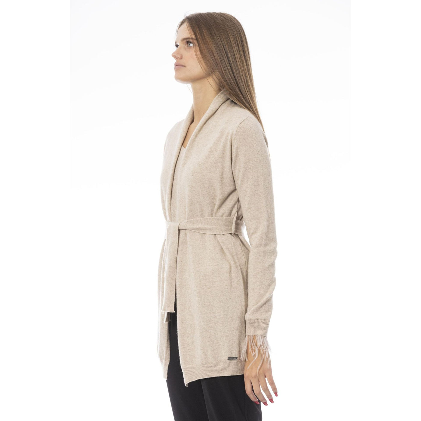 Baldinini Damen Pullover aus Wolle in Schwarz