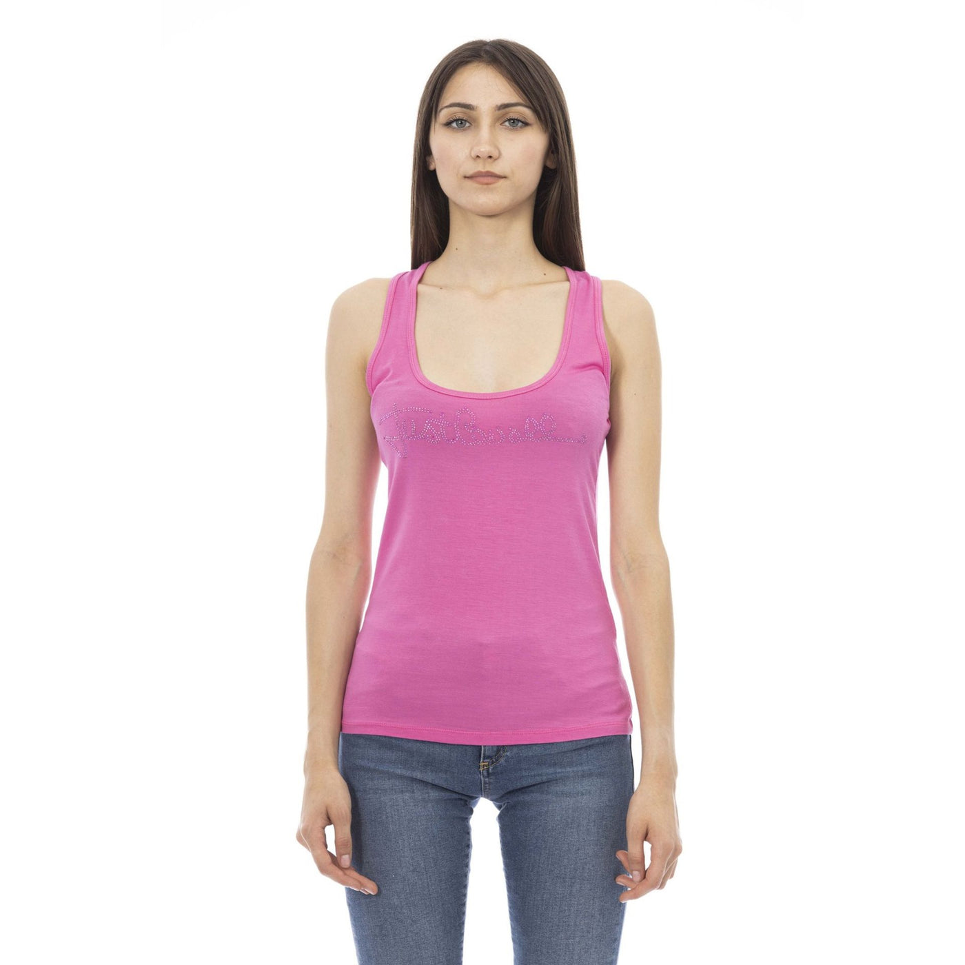 Just Cavalli Damen Strandtop in Einfarbig Schwarz