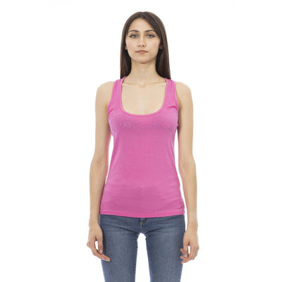 Just Cavalli Damen Strandtop in Einfarbig Schwarz