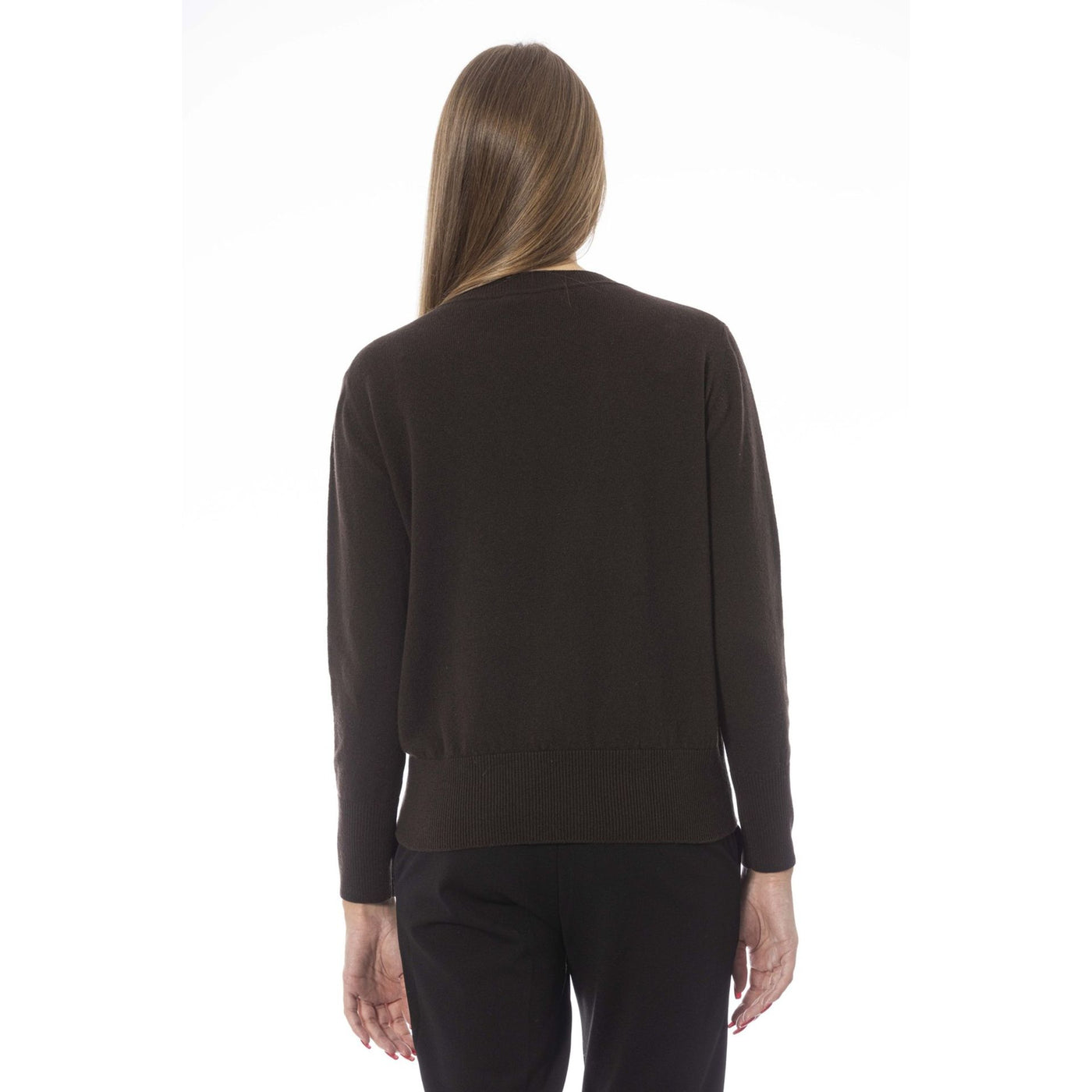 Baldinini Damen Pullover aus 100% Wolle in Einfarbig